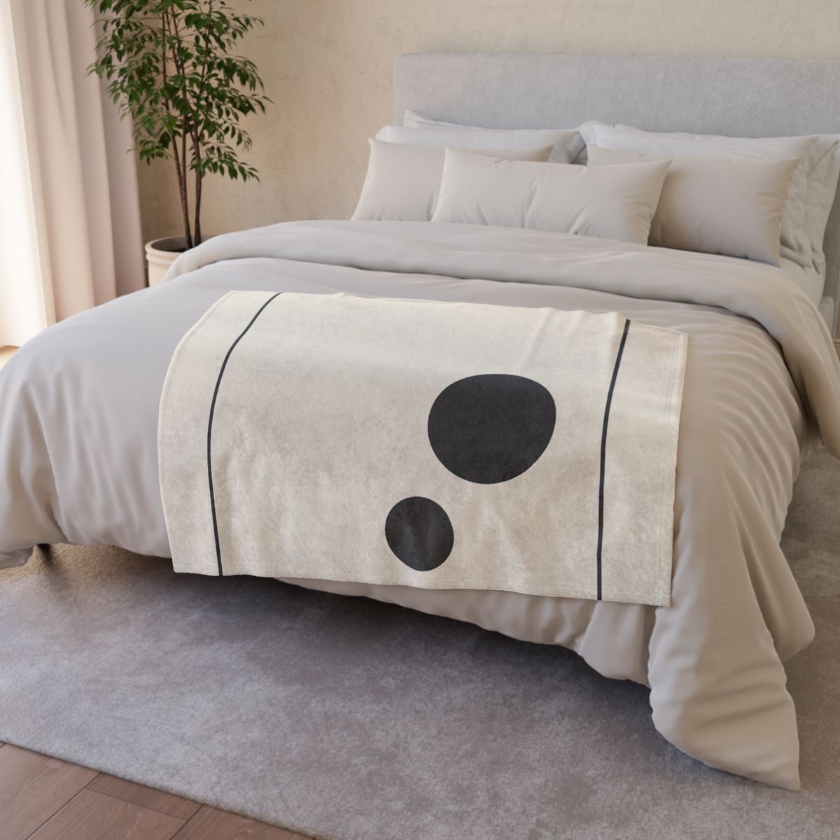 Offset Frame With Twin Disks personalized cozy blankets