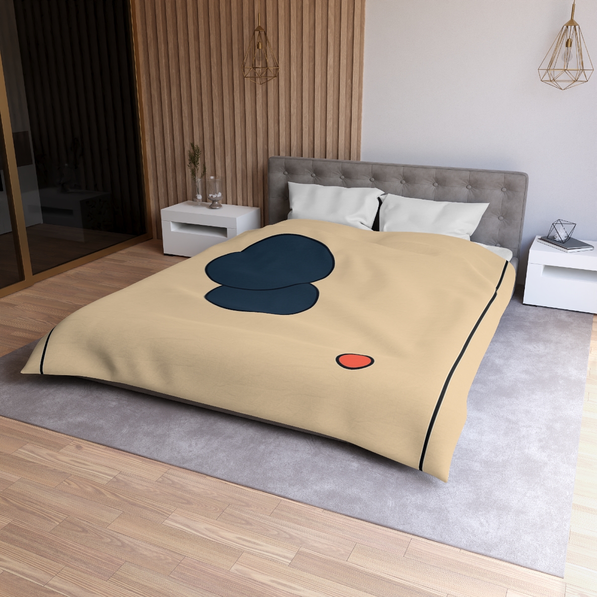 Offset Frame With Two Quiet Discs unique patterned duvets