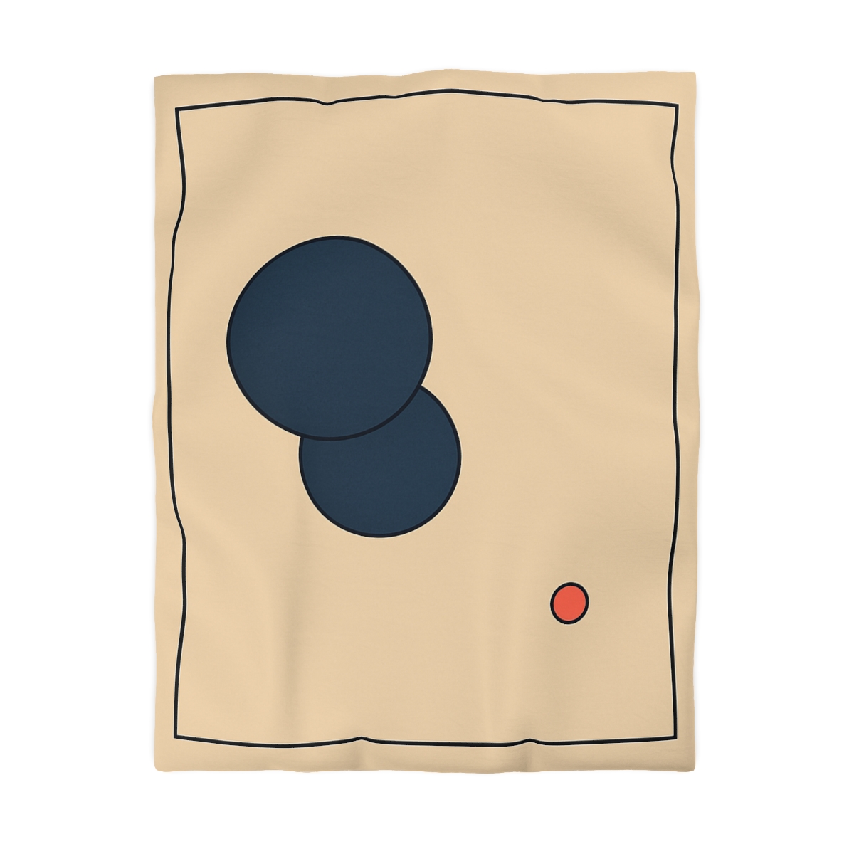 Offset Frame With Two Quiet Discs unique patterned duvets