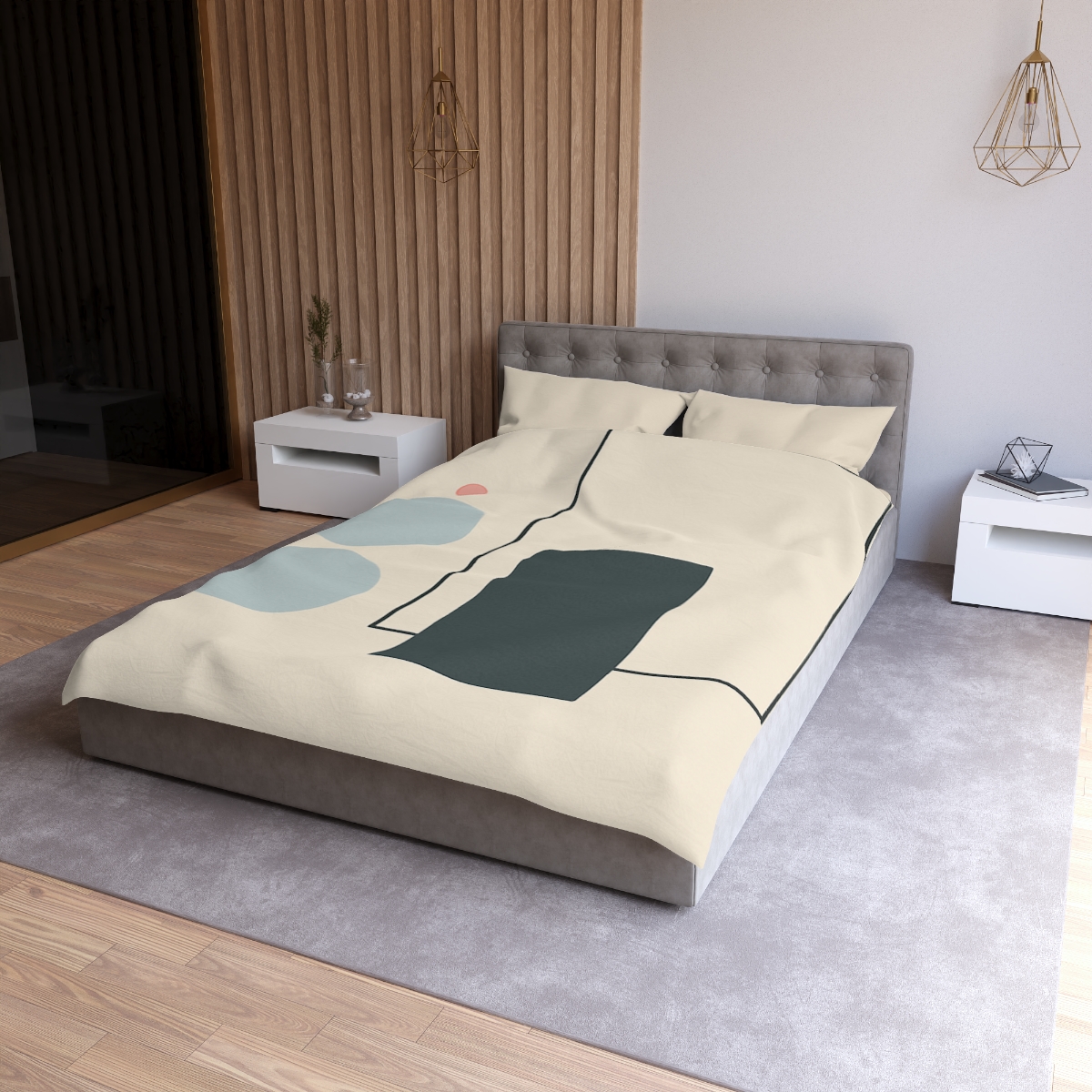 Offset Frame With Two Quiet Discs custom duvets