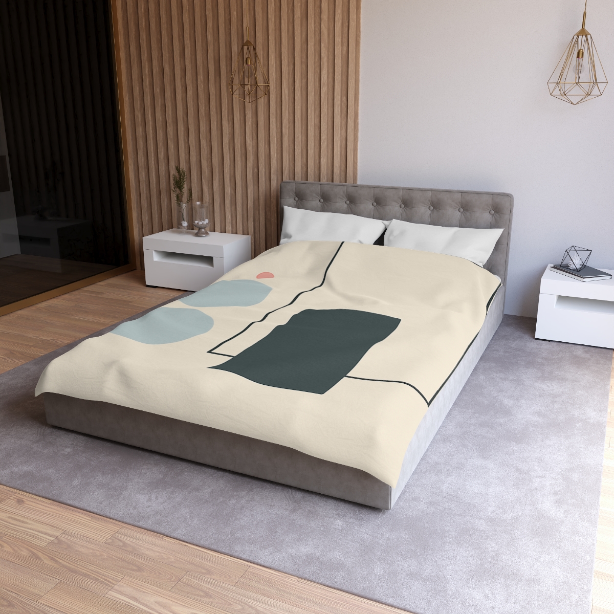 Offset Frame With Two Quiet Discs custom duvets