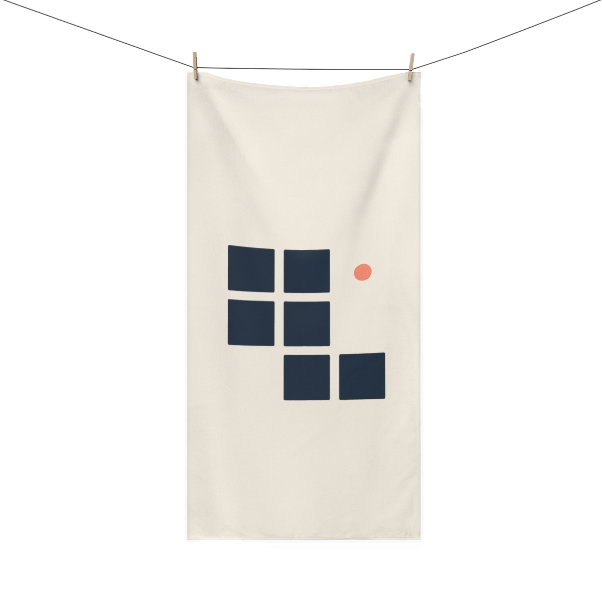 Offset Grid With Missing Corner trendy hand towels