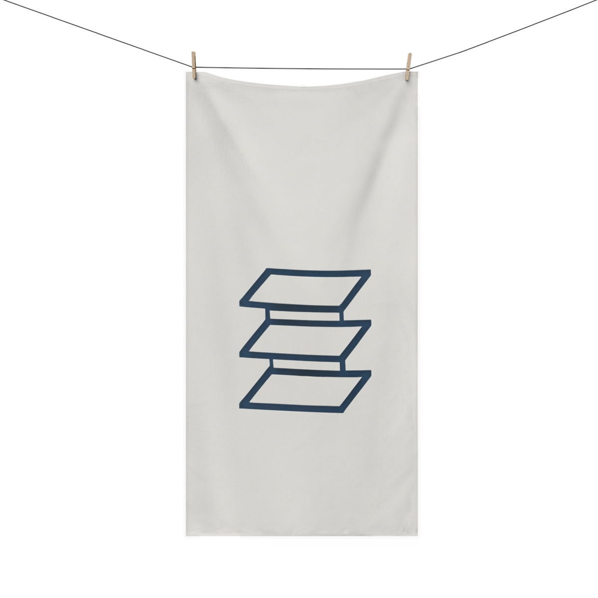 Offset Ladder Rectangle Stack personalized bath towels