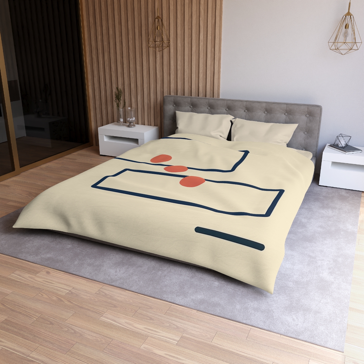 Offset Orbit Blocks trendy bedroom duvets