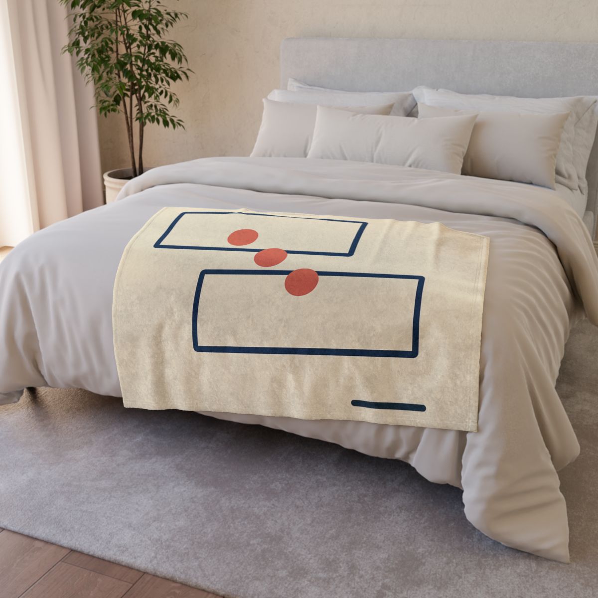 Offset Orbit Blocks personalized cozy blankets