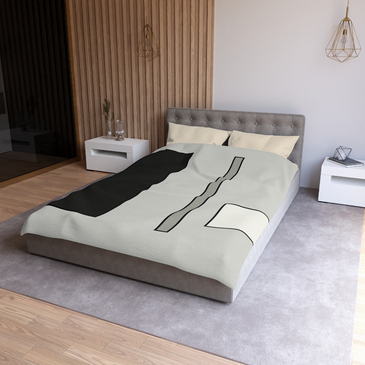 Offset Rectangle Composition custom duvets