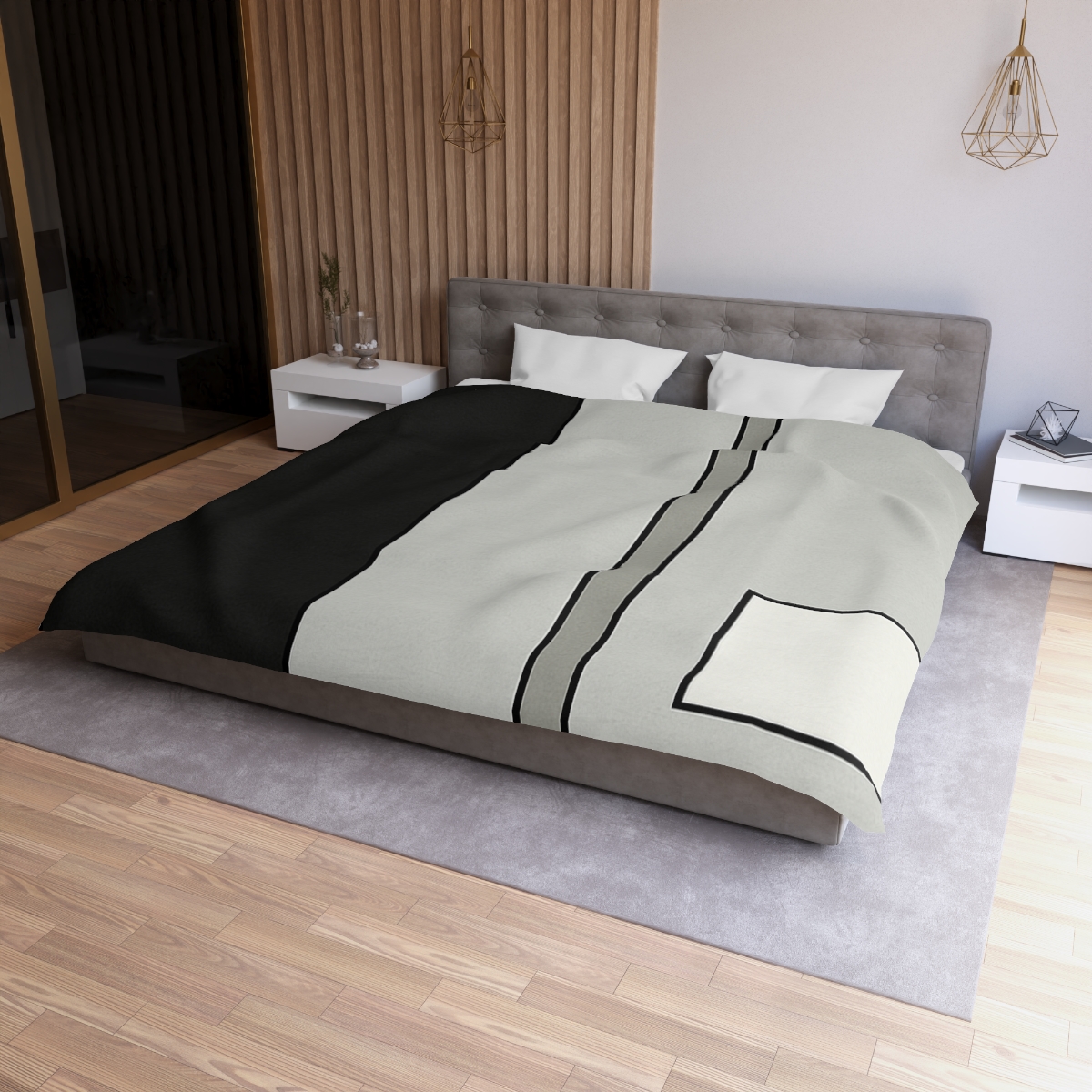 Offset Rectangle Composition custom duvets