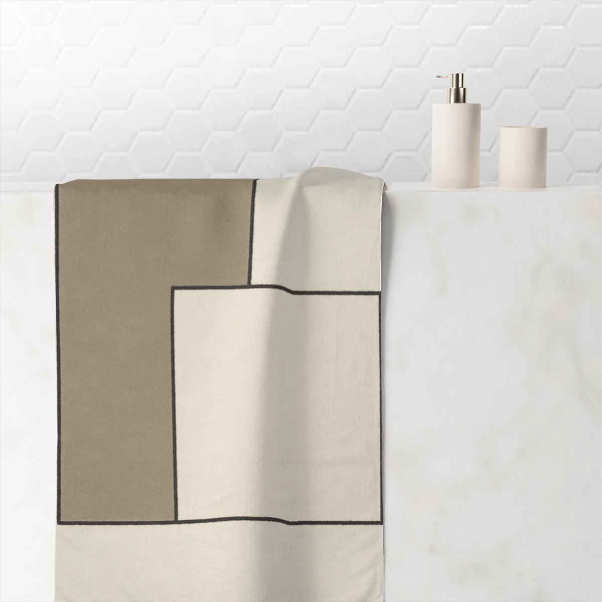 Offset Rectangle Harmony soft cotton towels