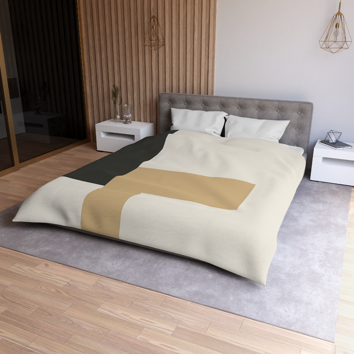 Offset Rectangle Pair soft comforter duvets