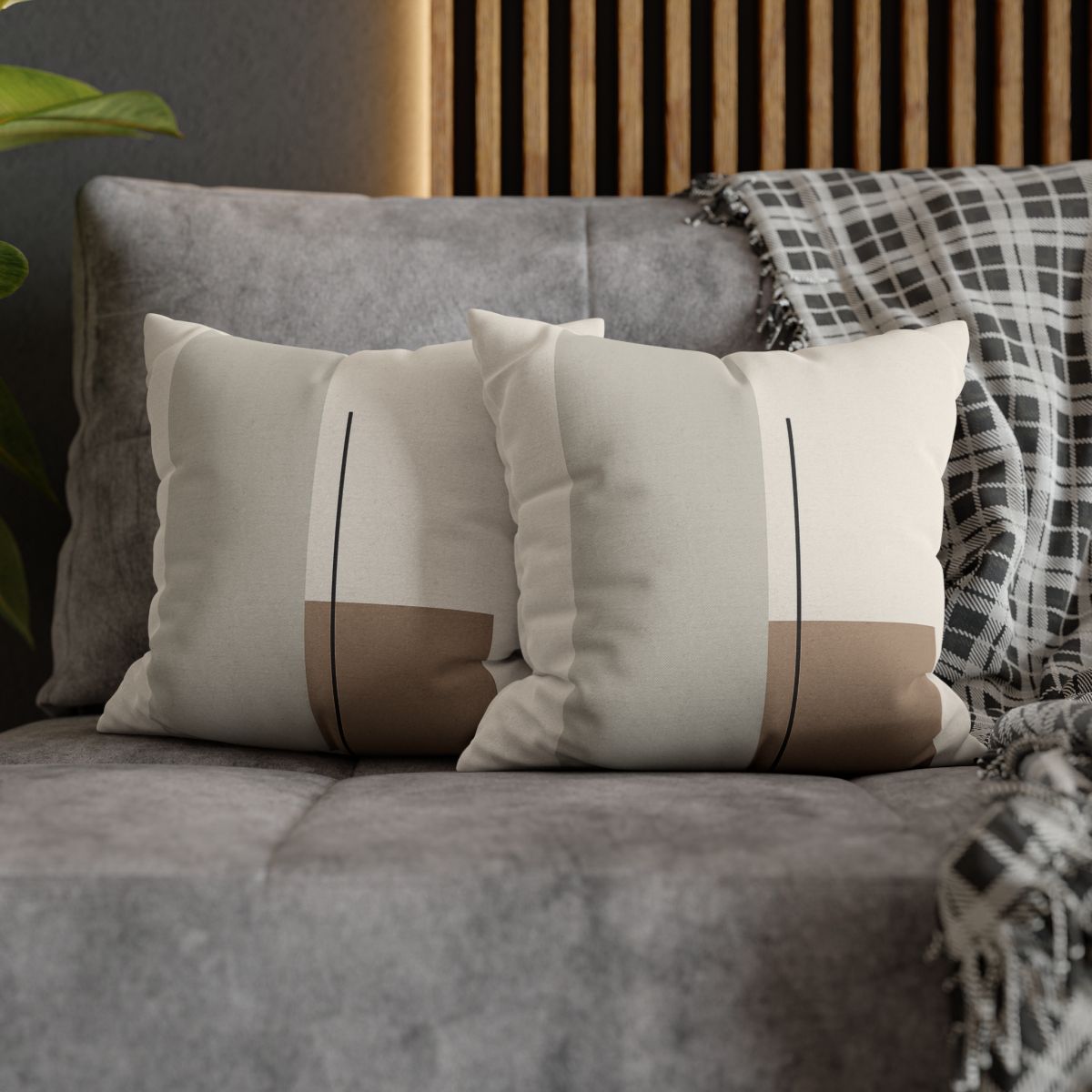 Offset Rectangle Pair With Line custom pillow cases