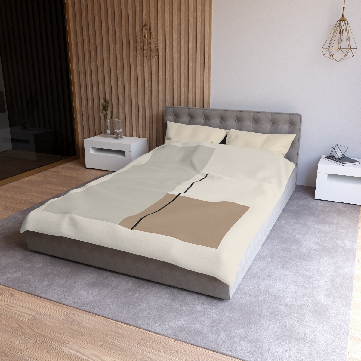 Offset Rectangle Pair With Line duvets for gifts