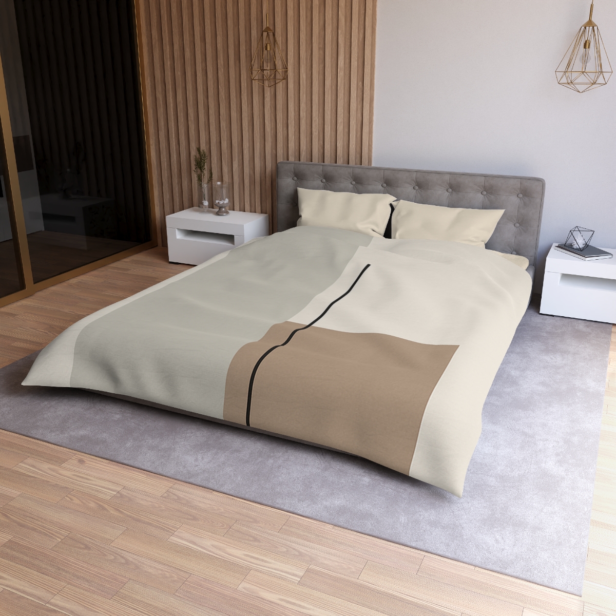 Offset Rectangle Pair With Line duvets for gifts