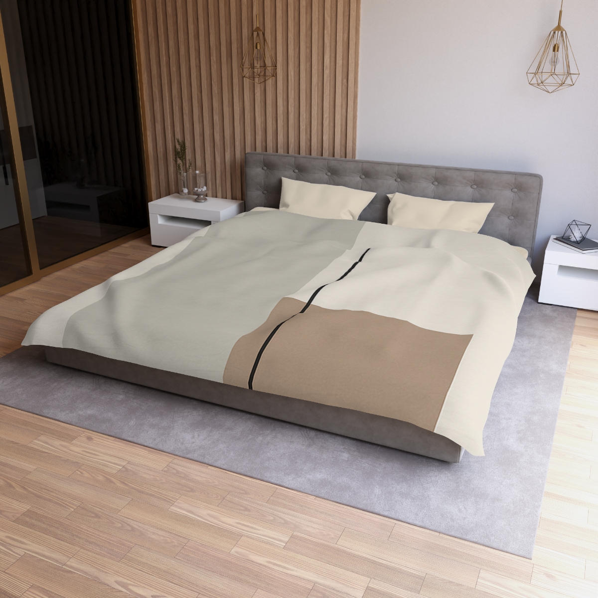 Offset Rectangle Pair With Line duvets for gifts