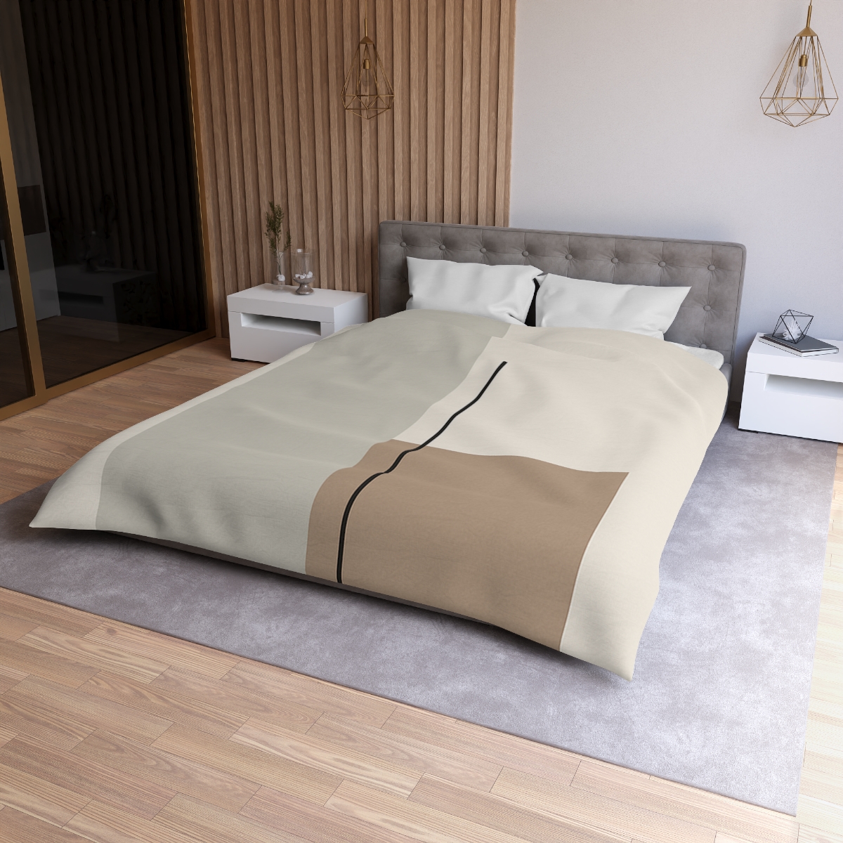 Offset Rectangle Pair With Line duvets for gifts
