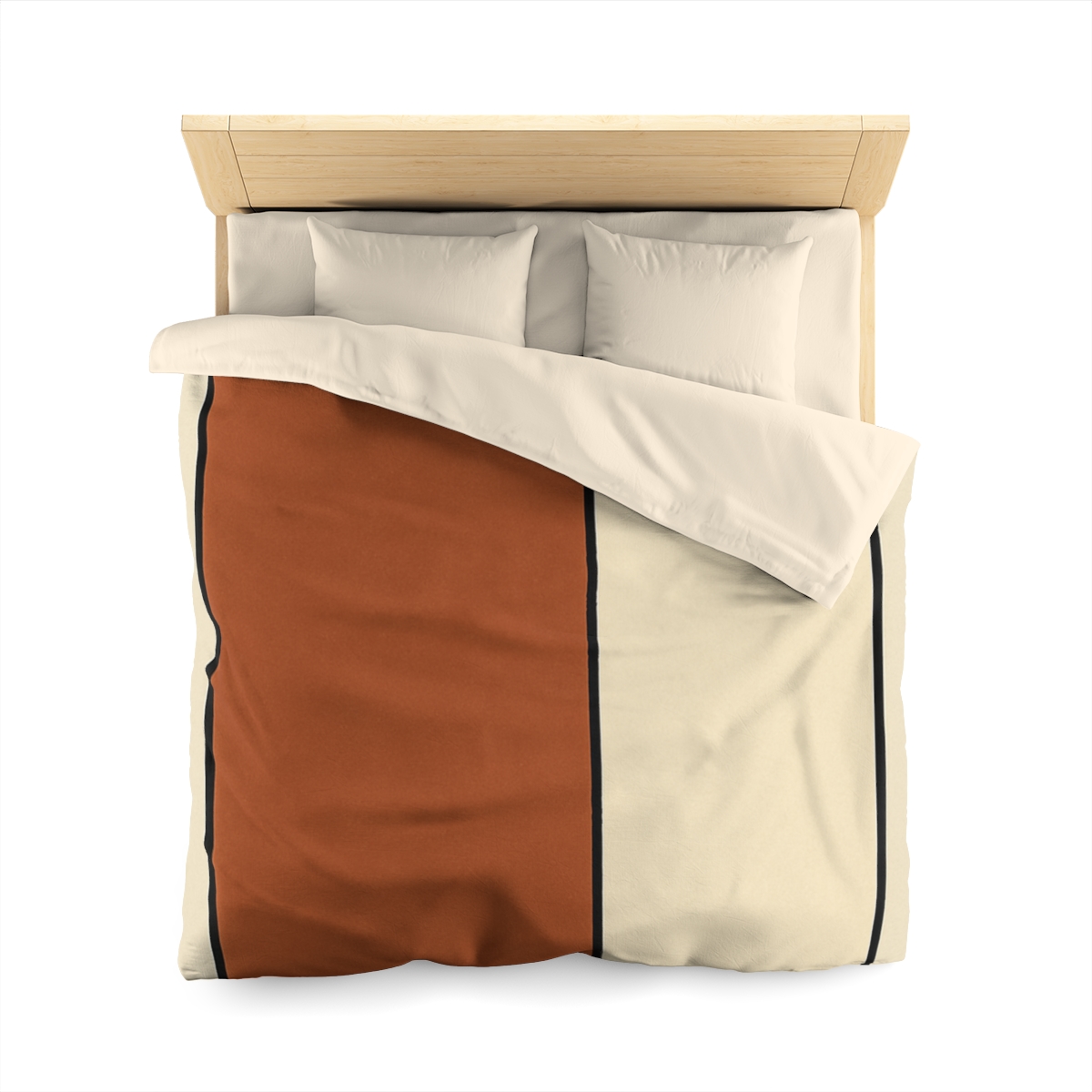 Offset Rectangle Pairing personalized bedding duvets