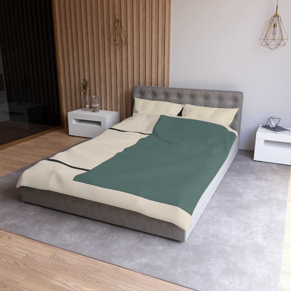 Offset Rectangle Pause custom duvets