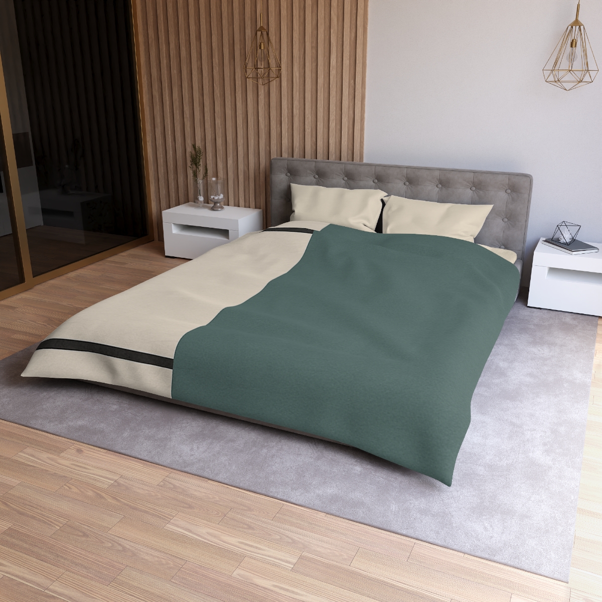 Offset Rectangle Pause custom duvets