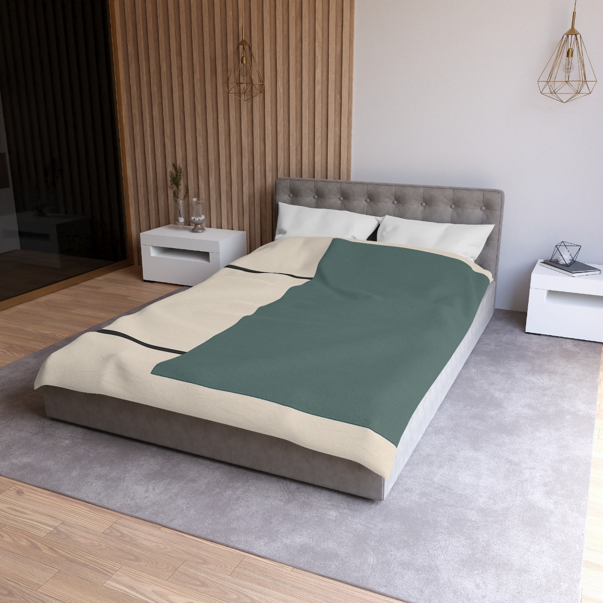 Offset Rectangle Pause custom duvets