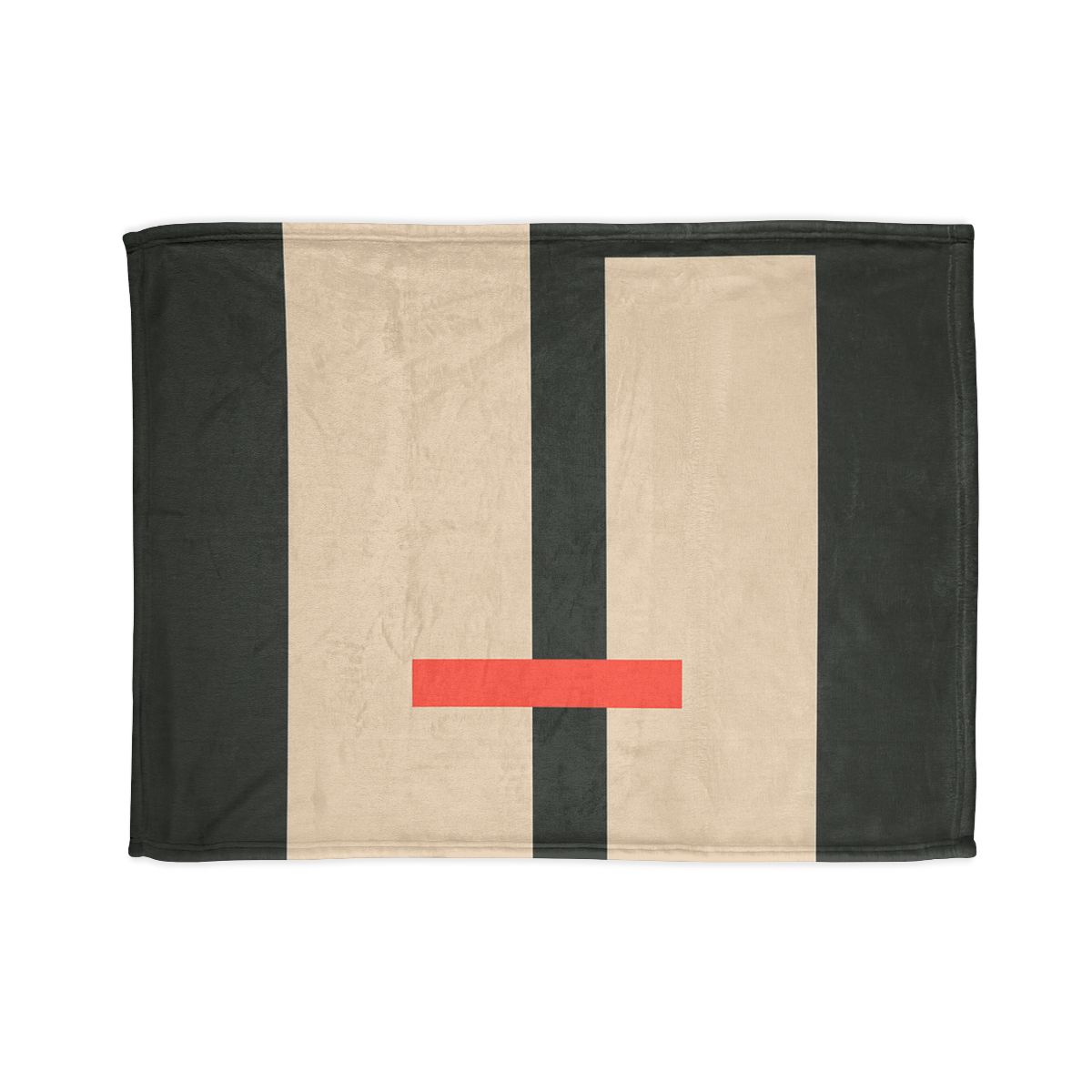 Offset Rectangle Pause soft fleece blankets