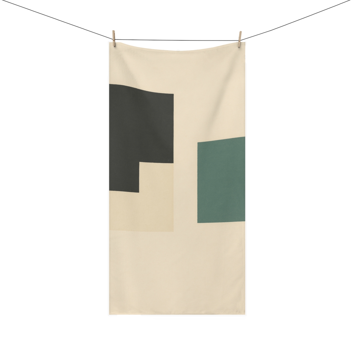 Offset Rectangle Pause soft cotton towels