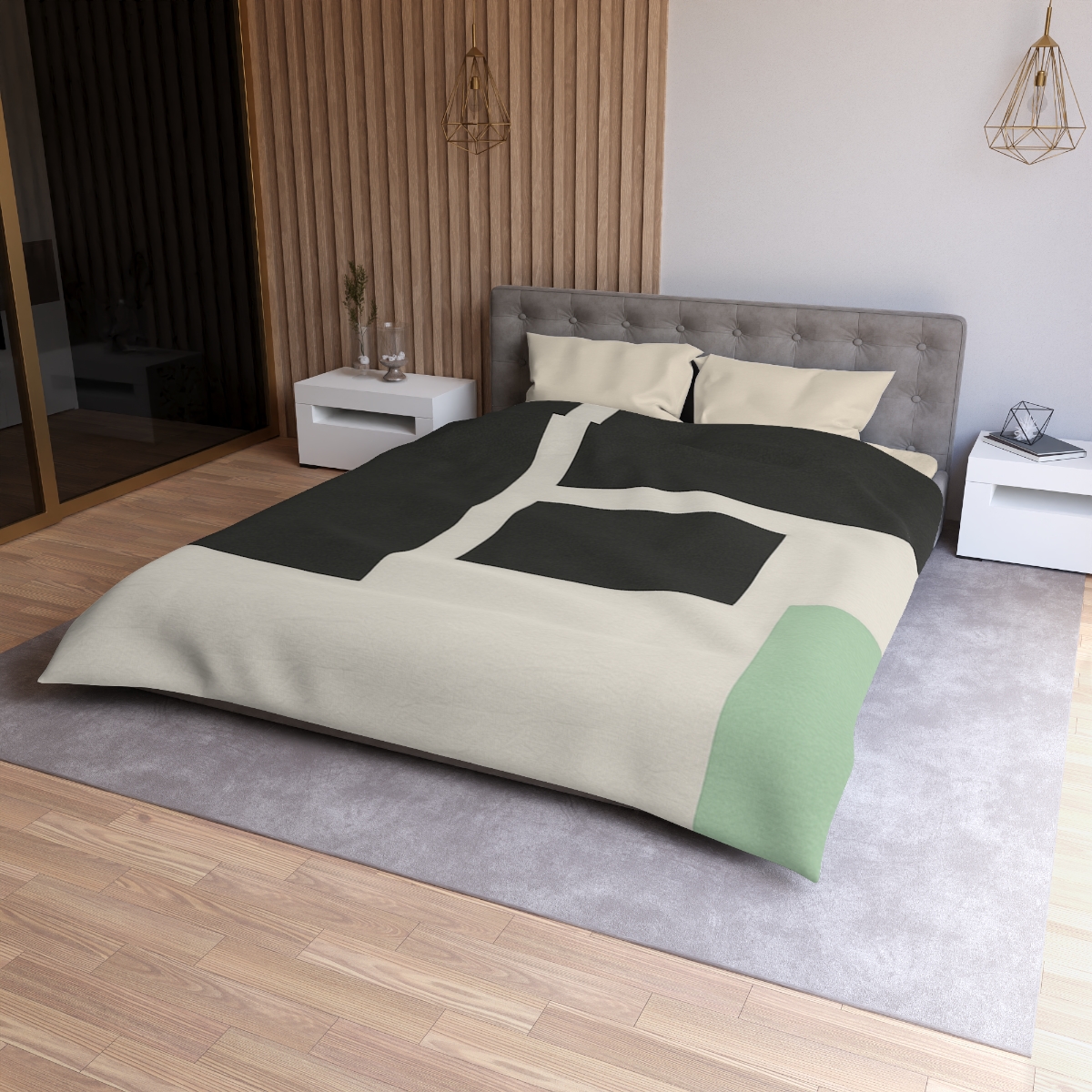 Offset Rectangle Quartet designer printed duvets