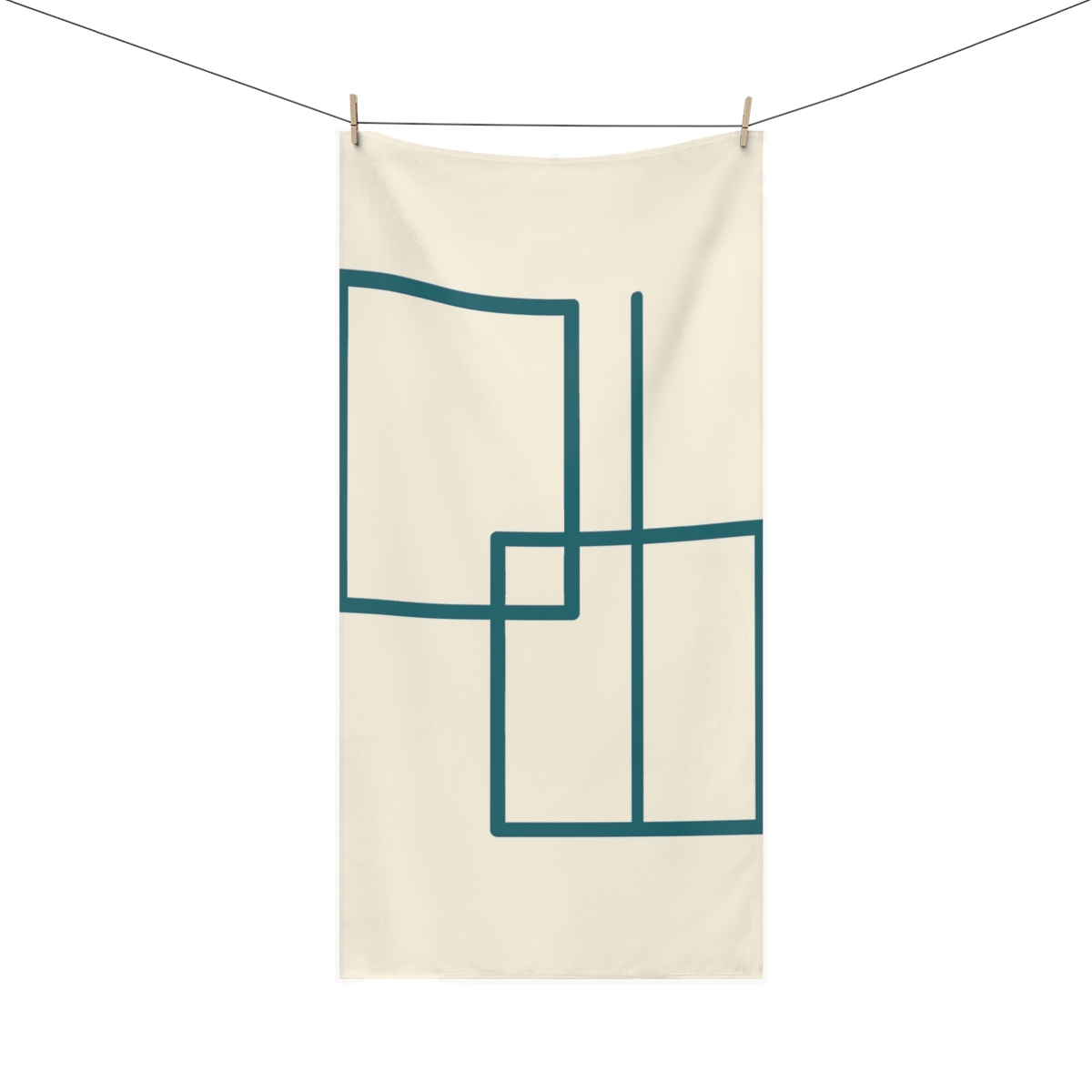 Offset Rectangles And Meridian Line comfortable face towels