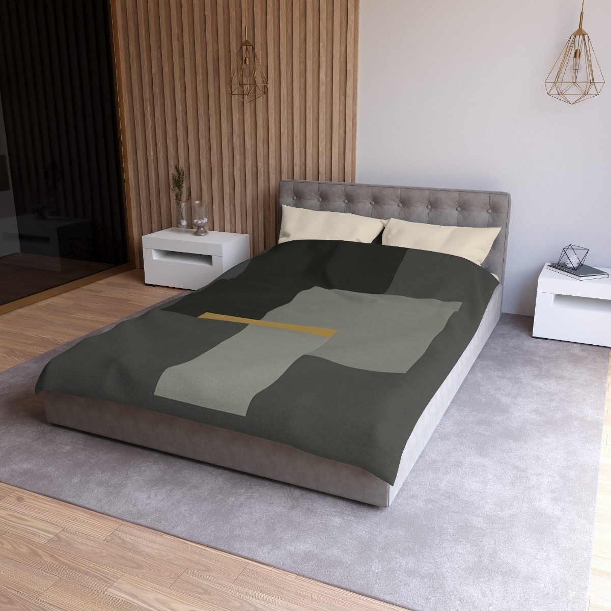 Offset Rectangles And Narrow Bridge warm winter duvets