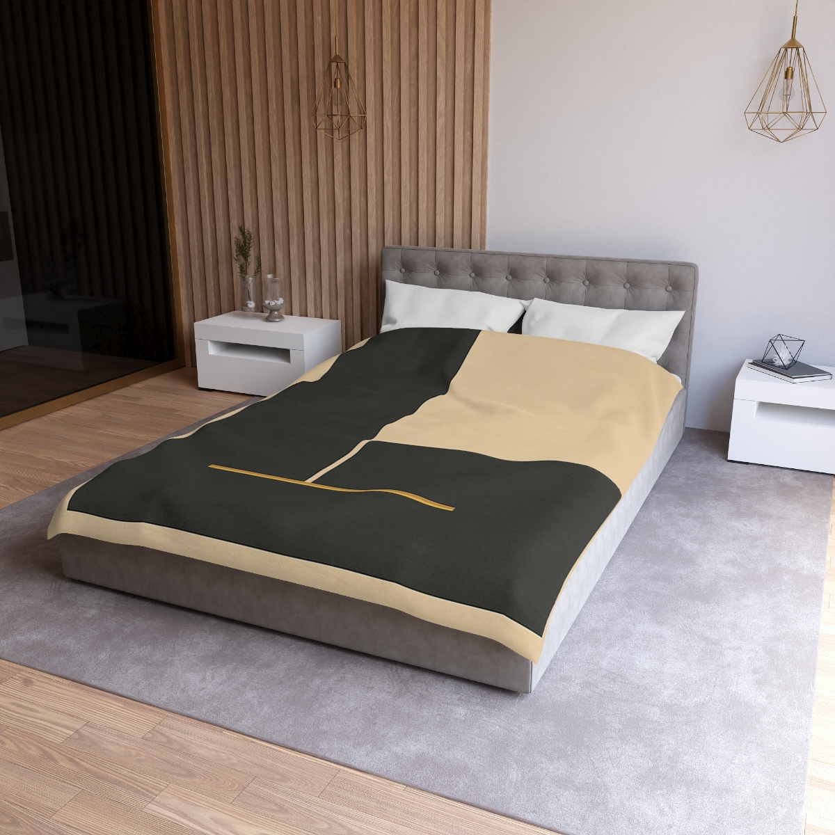 Offset Rectangles With Open Slot unique patterned duvets