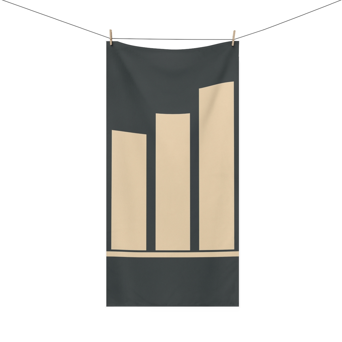 Offset Rectangles With Resting Line trendy hand towels