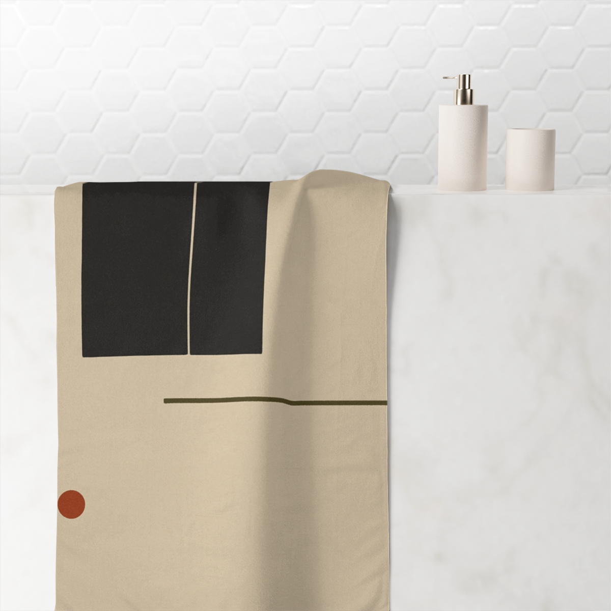 Offset Rectangles With Shared Edge decorative home towelscustom towels