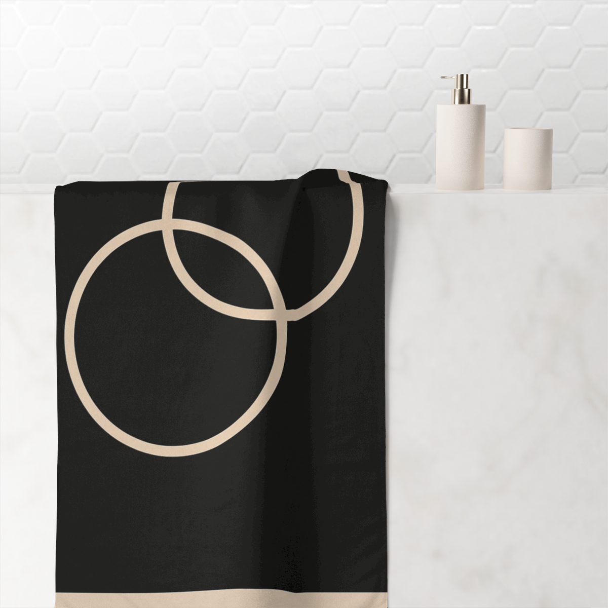 Offset Ring Triad soft cotton towels