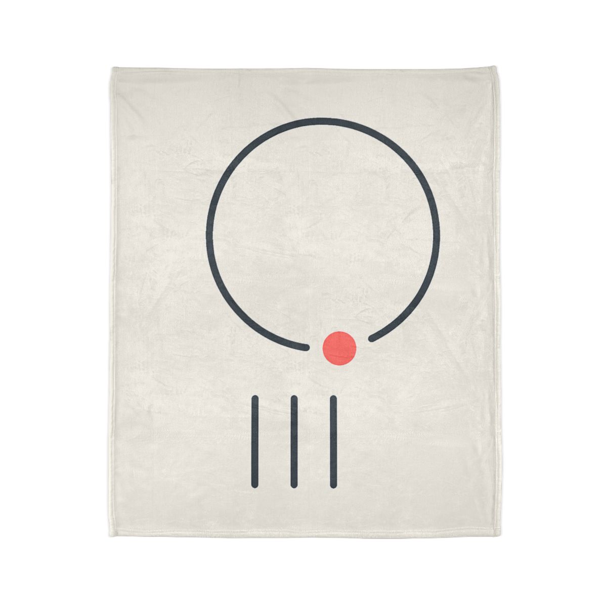 Offset Ring With Three Quiet Bars soft fleece blankets