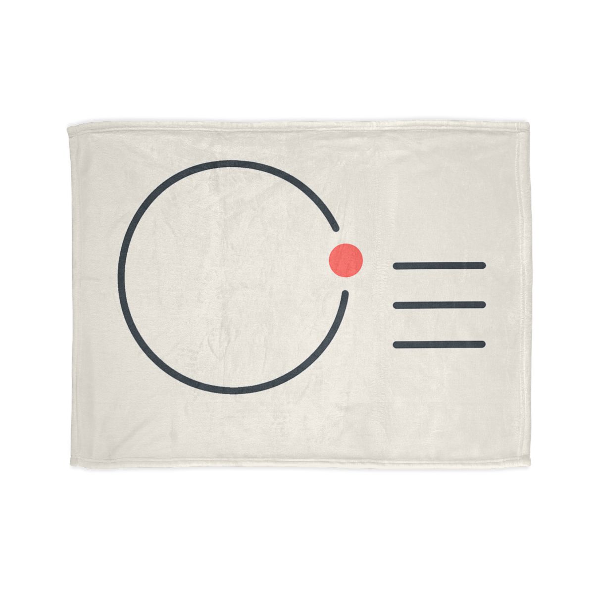 Offset Ring With Three Quiet Bars soft fleece blankets