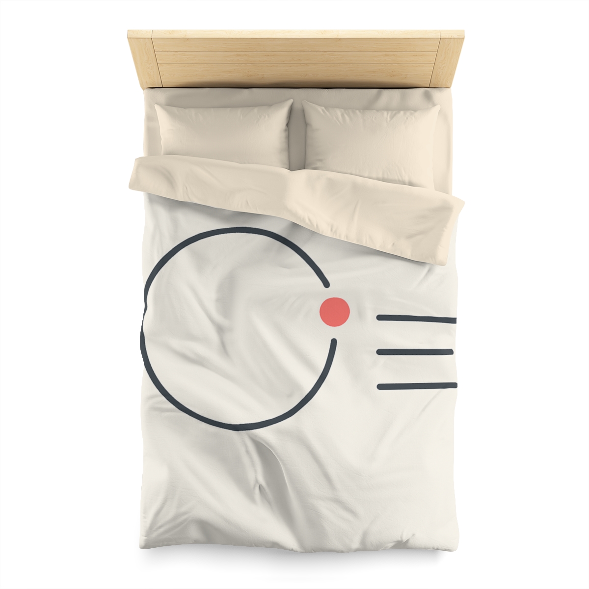 Offset Ring With Three Quiet Bars designer printed duvets