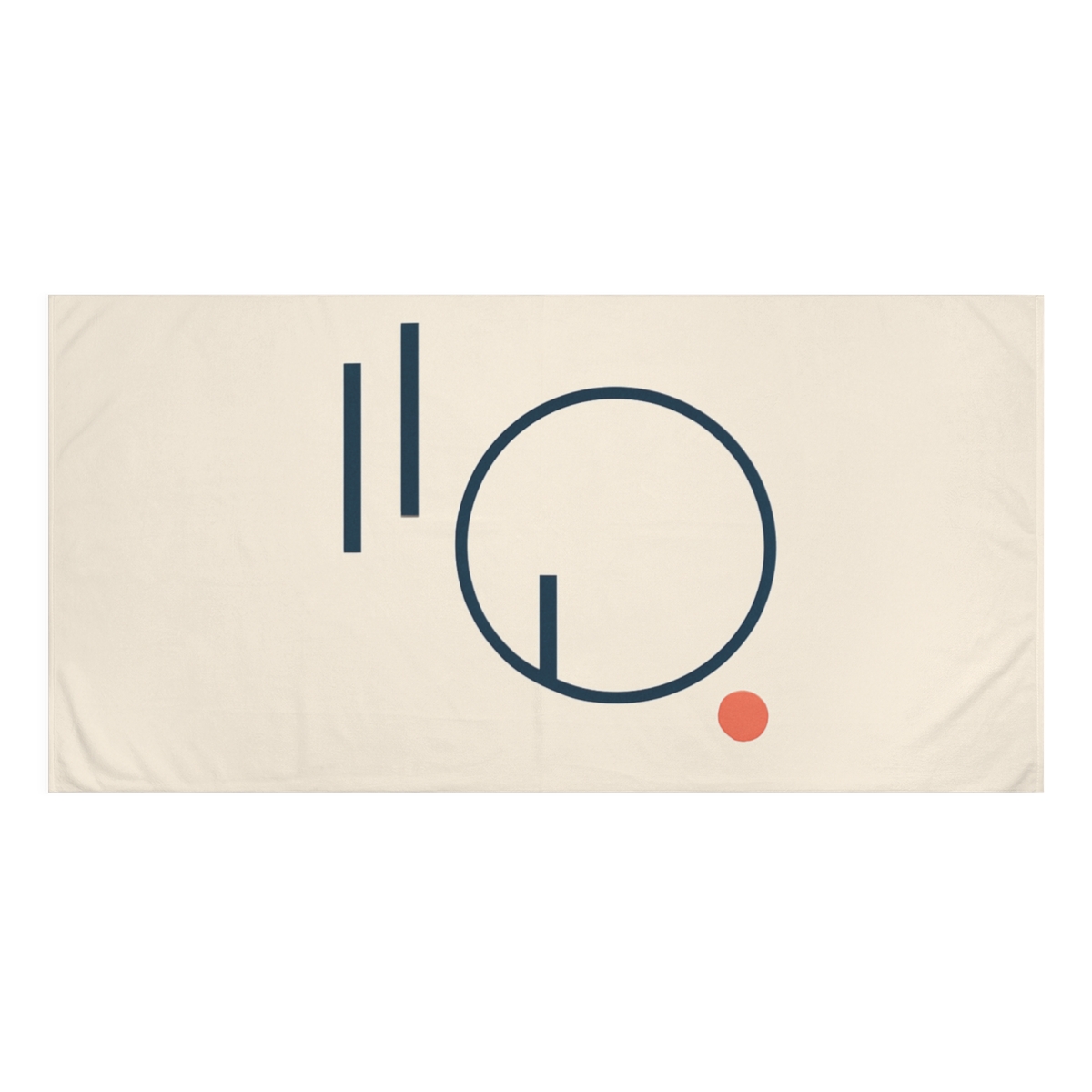 Offset Ring With Three Quiet Bars personalized bath towels