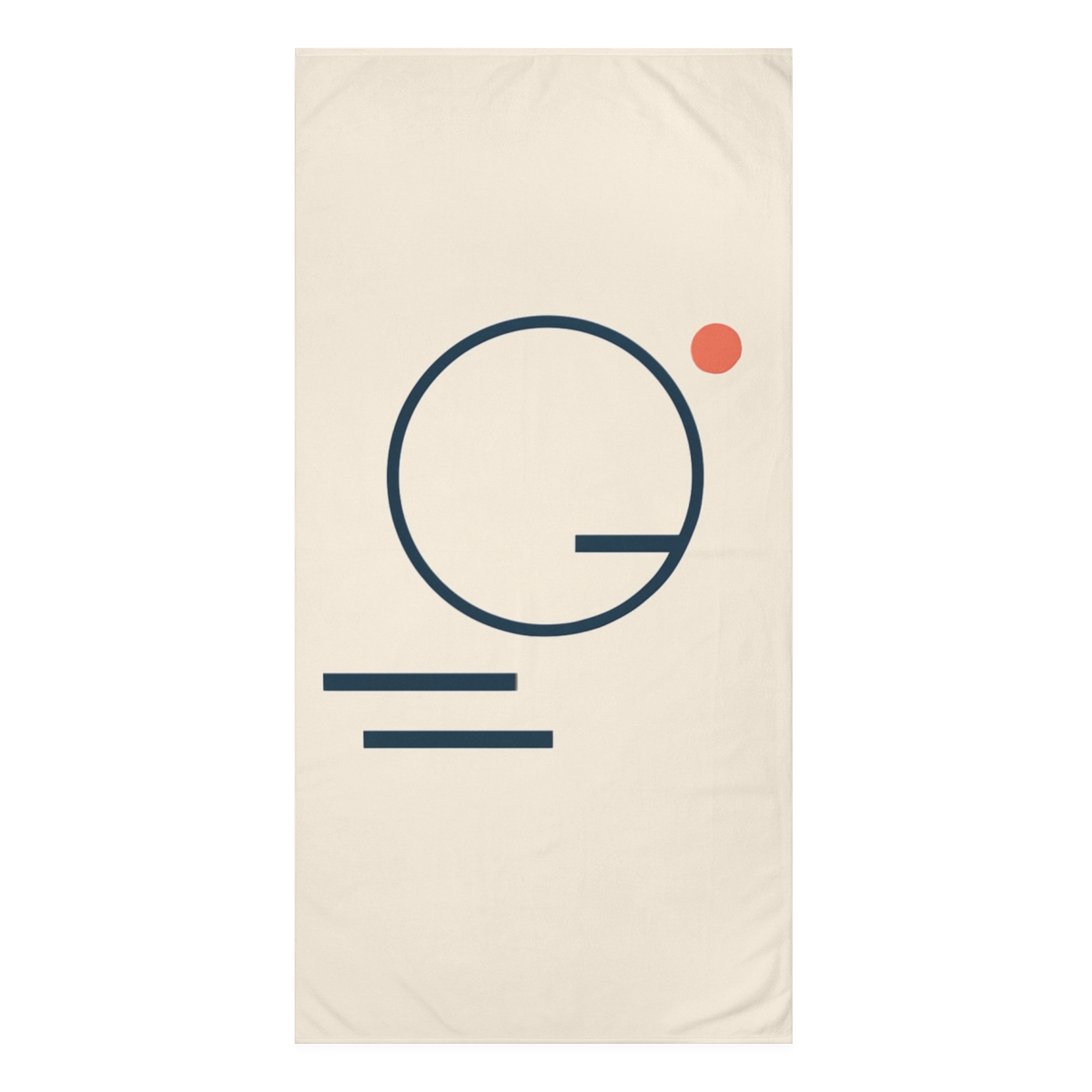 Offset Ring With Three Quiet Bars personalized bath towels