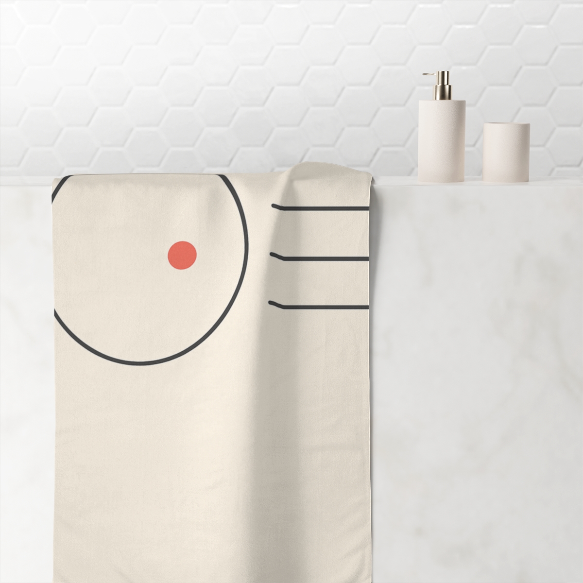 Offset Ring With Three Quiet Bars trendy hand towels