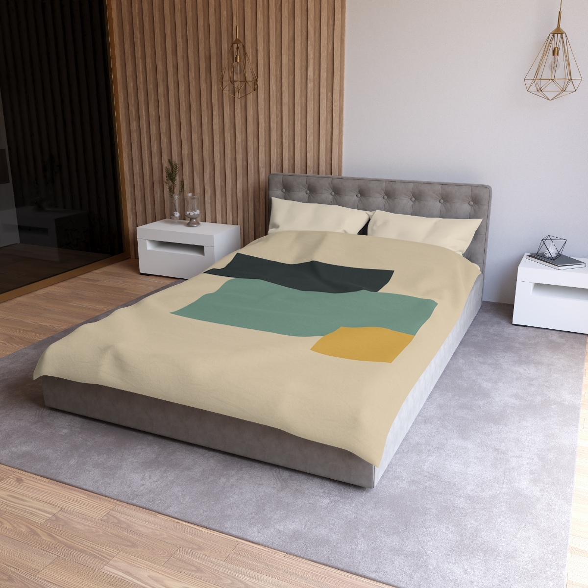 Offset Trio Of Blocks custom duvets