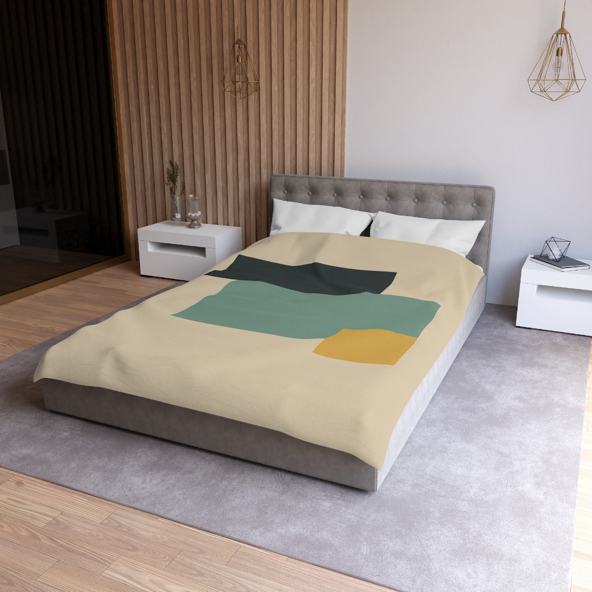 Offset Trio Of Blocks custom duvets