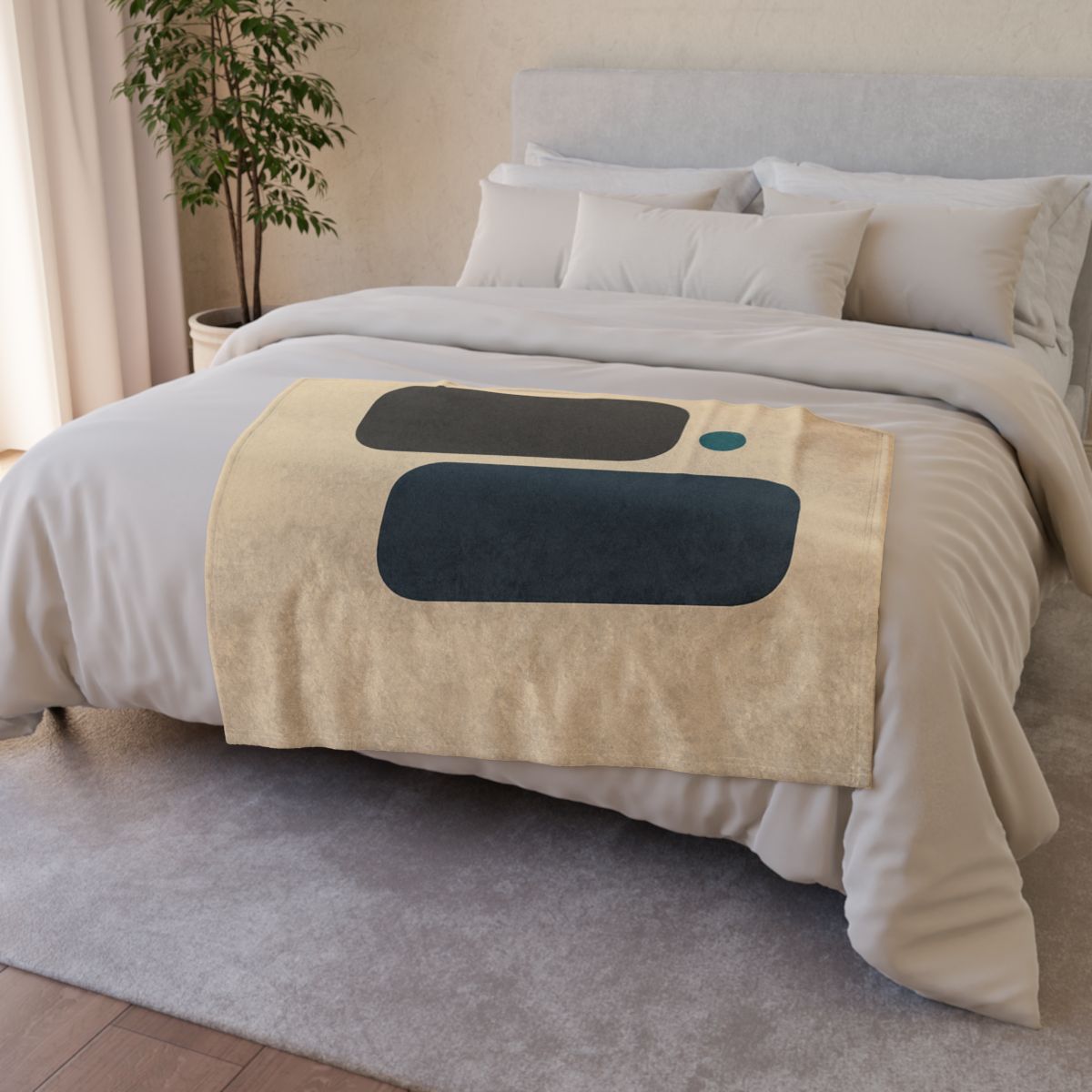 Offset Trio Of Rounded Bars trendy patterned blankets