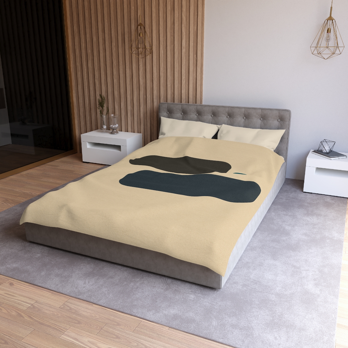 Offset Trio Of Rounded Bars soft comforter duvets