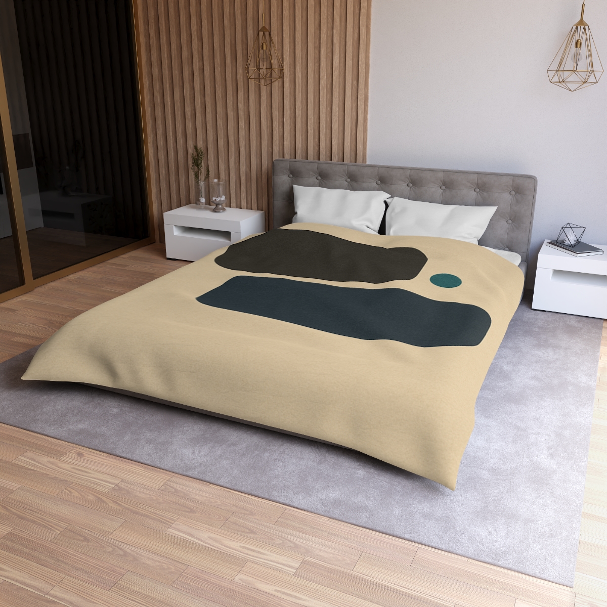 Offset Trio Of Rounded Bars soft comforter duvets