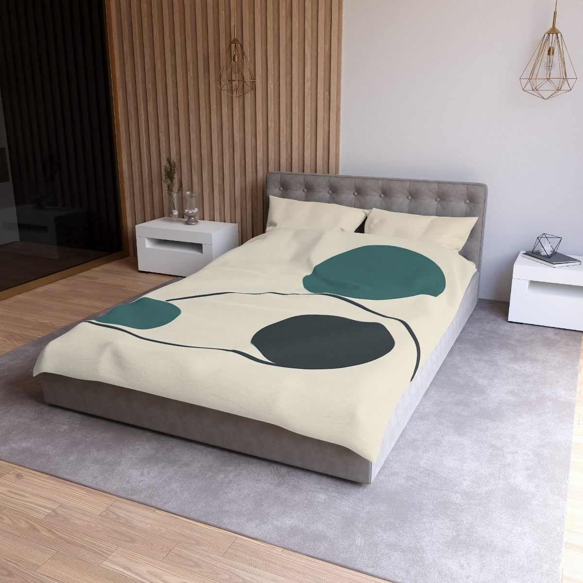 Offset Trio With Subtle Arc soft comforter duvets