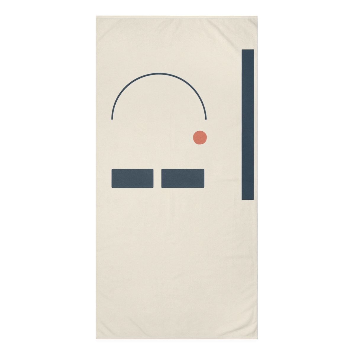 Open Arc With Offset Blocks designer printed towels