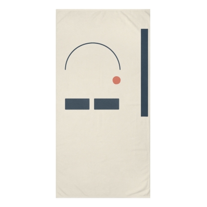 Open Arc With Offset Blocks designer printed towels