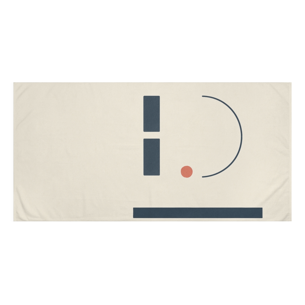 Open Arc With Offset Blocks designer printed towels