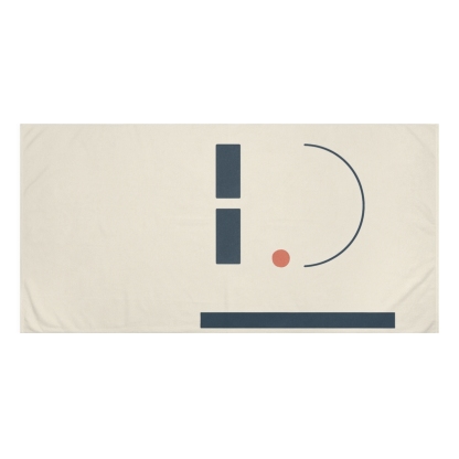 Open Arc With Offset Blocks designer printed towels