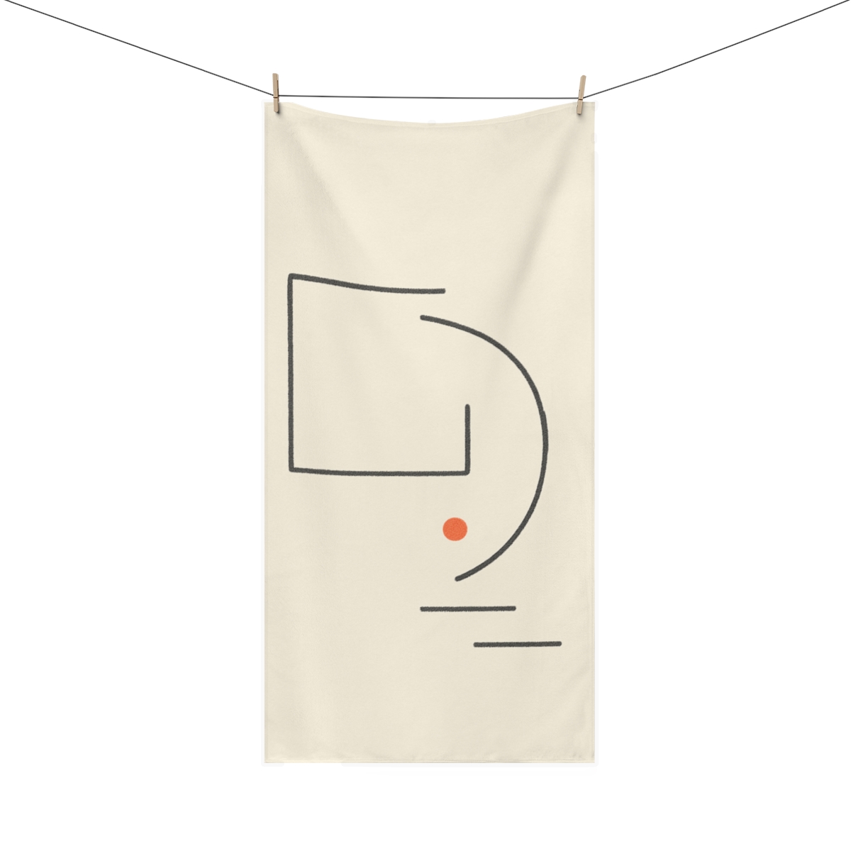 Open Frame With Leaning Arc trendy hand towels