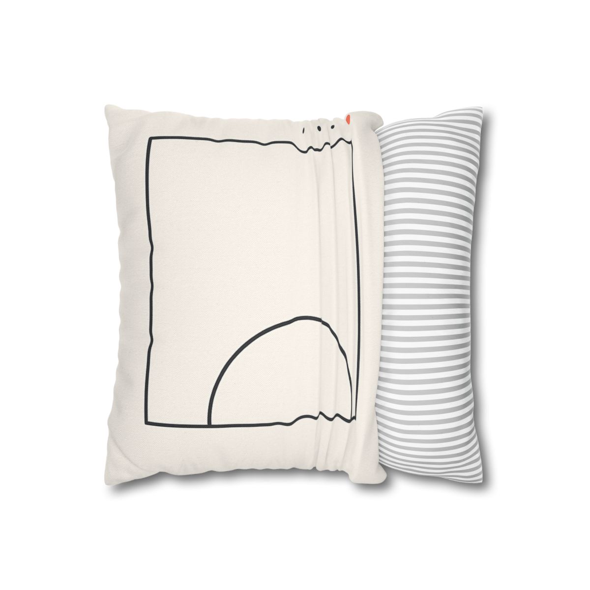 Open Frame With Offset Arc designer print pillow cases
