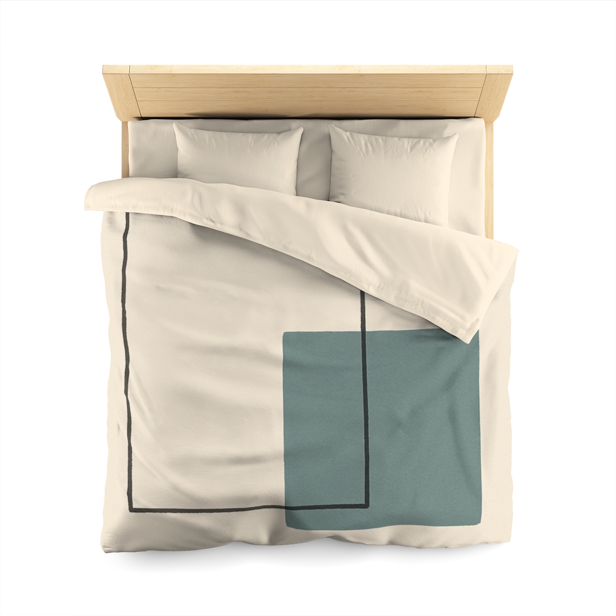 Open Frame With Quiet Spill designer printed duvets